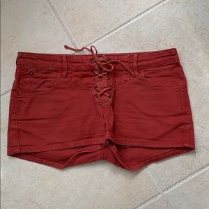 Maison scotch front tie jean shorts